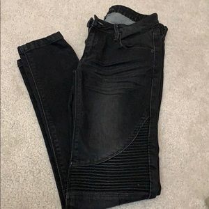 Black Moto Skinny Jeans